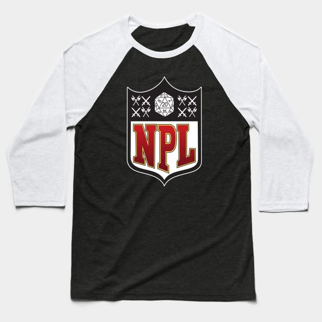 Nerd Poker League Baseball T-Shirt by rexraygun